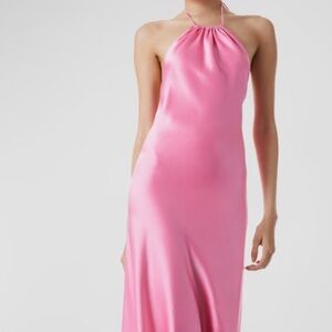 Alice & Olivia pink satin Sleeveless Dress